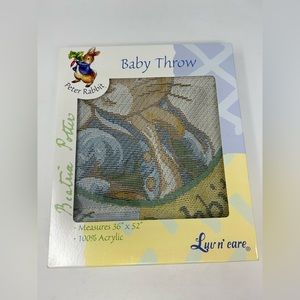 New in box Peter Rabbit Baby Throw Blanket